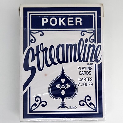 Streamline Poker Blue Back Playing Card Deck Smooth Finish 2009