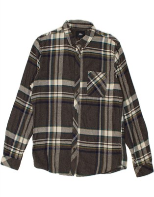 CLOCK HOUSE Mens Shirt Large Grey Check Cotton KV10