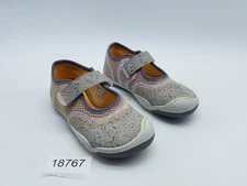 Plae Emme Youth Girl's Size 11.5 Comfort Slip On Mary Jane Shoes Gray Purple