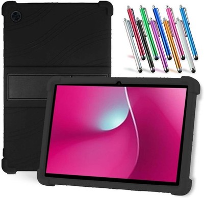 YHFZR Coque Pour TCL 10 Tab Max 4G(10.36"), Silicone Antichoc Léger Housse De Protection Avec Support Stand Pour TCL 10 Tab Max 4G(10.36"), Noir