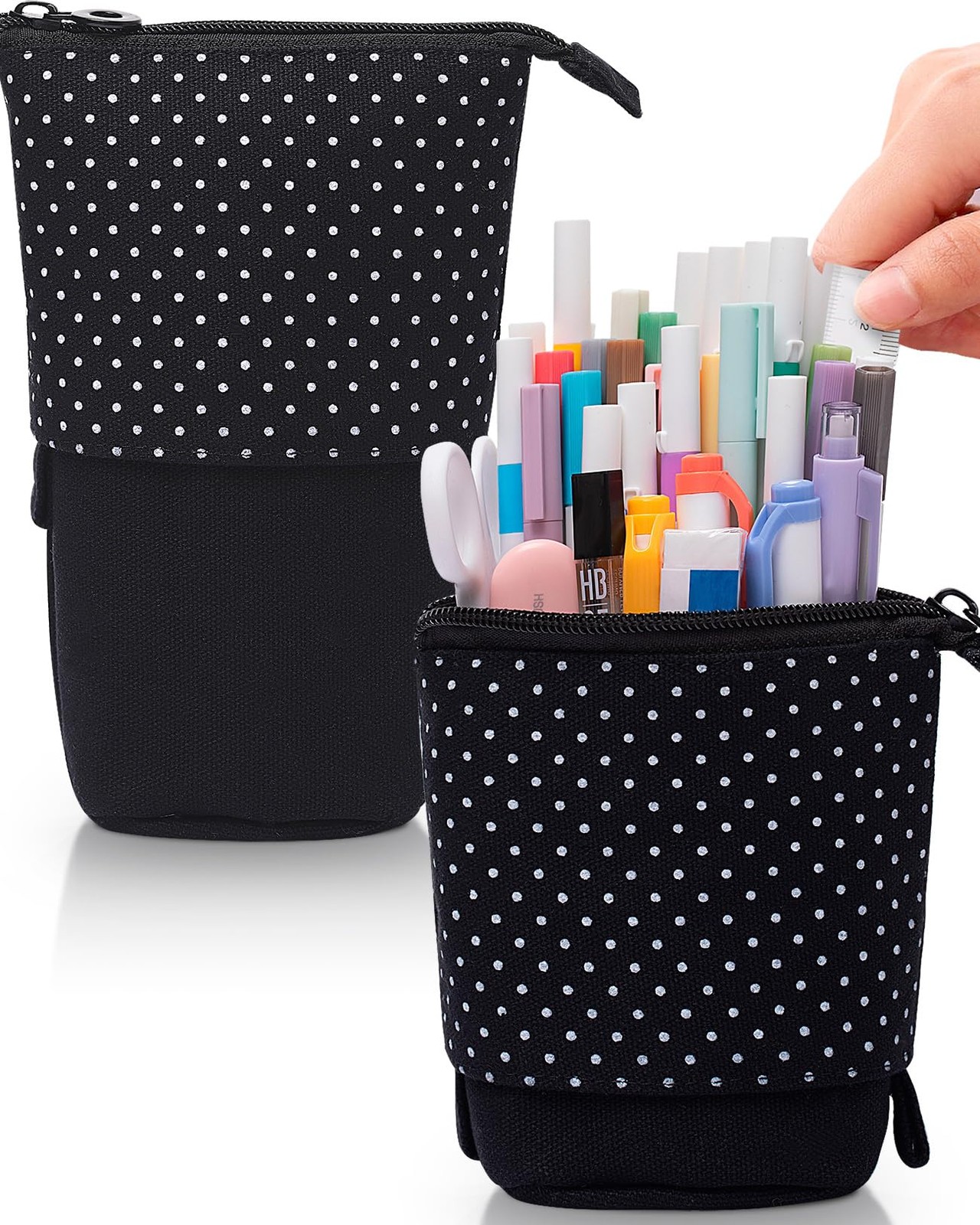 Case, Cute Stand Up Pouch, Large, Black