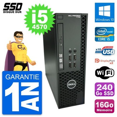 PC Dell Precision T1700 SFF Intel i5-4570 RAM 16GB SSD 240GB Windows 10 Wifi