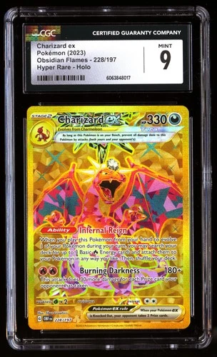 CGC 9 Charizard EX 228/197 Pokemon Obsidian Flames 2023 English