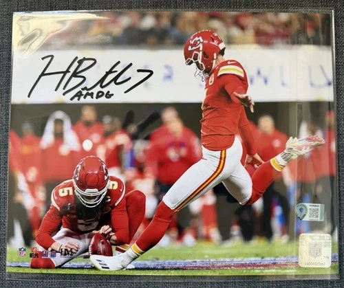 Kansas City Chiefs Harrison Butker Signed Autographed 8x10 Photo COA Super Bowl