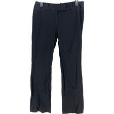 INC International Concepts Dress Pants Women Size 8 Black Cotton Blend Mid Rise