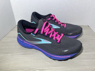 Brooks Ghost 15 Running Sneaker Shoes Lace Up Women s 9.5 Athletic Black Aruba