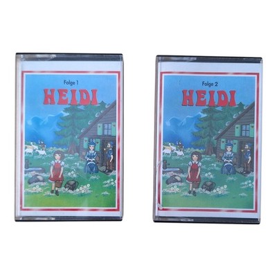 2x MC Hörspiel Kassette - Heidi Folge 1 & 2 (Junior - Made in Switzerland)