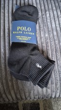 Ralph Lauren Men's 3-Pk. Technical Quarter Socks - Black