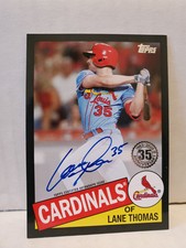 Lane Thomas 2020 Topps Series 2 Black 1985 35th Anniversary Auto /199