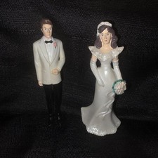 Vintage 1991 Wilton Bride Groom Wedding Cake Topper Figurines