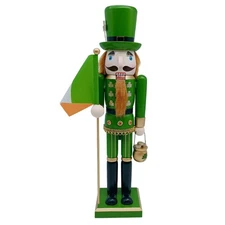 Cabilock 15" Nutcracker Soldier Irish Shamrock St. Patrick's Day Decor Christ...