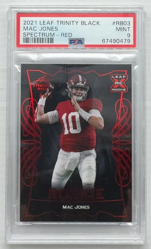 Mac Jones Leaf Trinity Black #RB03 Spectrum-Red