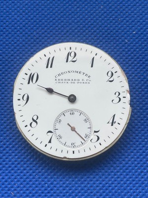EBERHARD POCKET Watch Movement spares 45 mm & Dial (1/18520)