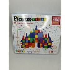 PicassoTiles 100 Piece 3D Magnetic Building Tiles Educational STEAM Toy