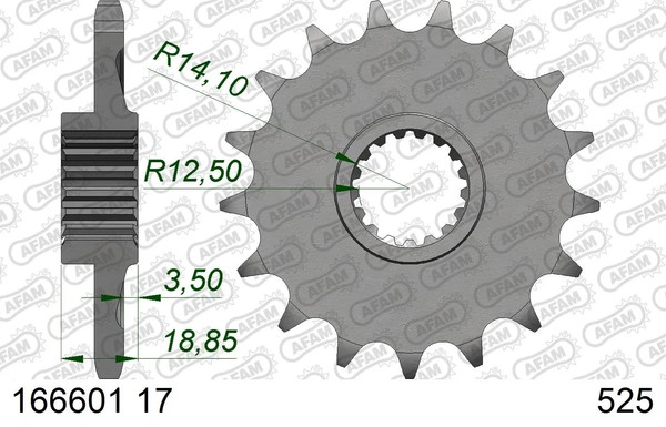 Ritzel Teilung 525, 17 ZäHne 166601-17 FüR BMW F 750 850 GS 2018-19-image