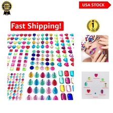 365 Self-Adhesive Jewel Stickers - Multicolor Rhinestones for Creative Crafts