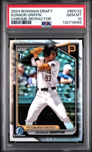 Konnor Griffin PSA 10 2024 Bowman Draft Chrome Refractor 1st Gem Mint Rookie RC