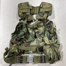 Vintage U.S. Military LBV Tactical Load Bearing Vest w/ Web Belt Medium USGI