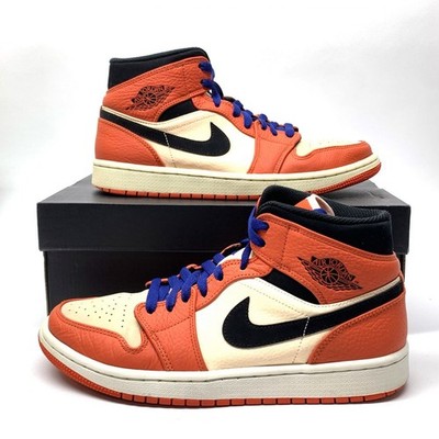 Nike Air Jordan 1 Mid Team Orange Black 852542-800 #S403061 | eBay