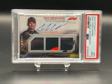 PSA 9 2023 Topps Dynasty Formula 1 Max Verstappen /10 Triple Relic Autograph