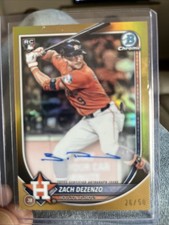 2025 Bowman Chrome Zach Dezenzo Rookie True Gold Auto 26/50