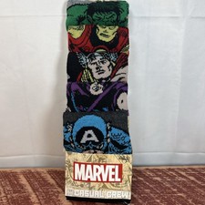 Marvel Avengers Crew Socks Shoe Size 8 - 12: Complete Set of 5 Pair: New in Pack