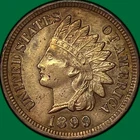 1899 Indian Head Cent Uncirculated UNC Coin, Cleaning #38575