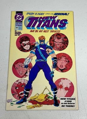 DC Comics New Titans #99 First Appearance Roy Harper as Arsenal -Key Issue