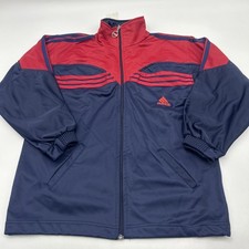Vintage Adidas Blue Red White Full Zip Track Jacket Men s Size MEDIUM Blue Red