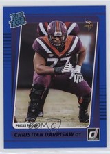 2021 Panini Donruss Rated Rookie Press Proof Blue Christian Darrisaw #340 11wg