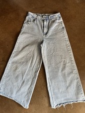 Wild Fable Denim Jeans Women's Mid-Rise Wide-Leg Relaxed Baggy Light Wash Size 4