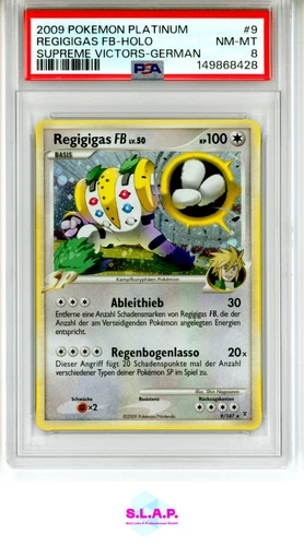 REGIGIGAS FB-HOLO SUPREME VICTORS-GER POKEMON PLATINUM 2009 9 PSA 8