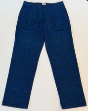 Jeans chino Valentino taglia W42/XL pieghe in vita Air-Navy pantaloni da uscita super rari
