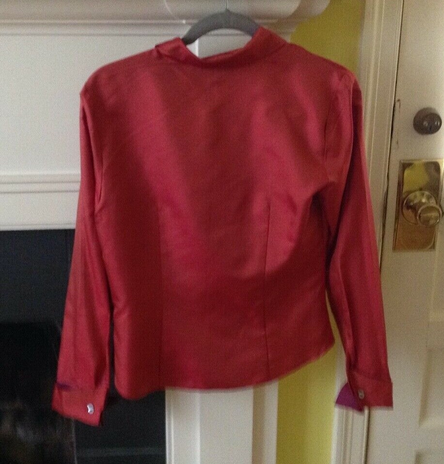 NWT Ann Taylor Silk French Cuff Button Down Shirt Blouse Vintage