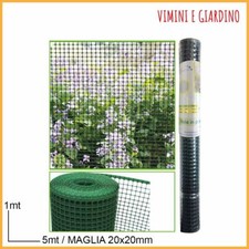 X Réseau De Jardin En Plastique Vert Maille 20Mm Rouleau Dimensions 5X1M Emm
