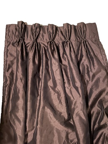 JCP Home Chris Madden Pinch Pleat Lined Curtains Drapes 24x83 Brown Henna Pair - Picture 2 of 2
