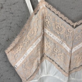 Slip Dress Womens 36 Blush Pink Lace ILGWU Feminine Victorian coquette vtg NEW