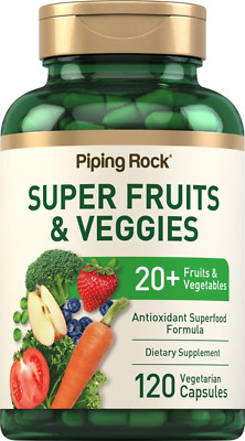 Piping Rock Fruits and Veggies Supplement | 120 Capsules | plus 20 Fruit and Veg