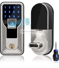Imagic Electronic Fingerprint Deadbolt, Keypad Entry Door Lock, LED Touch Screen