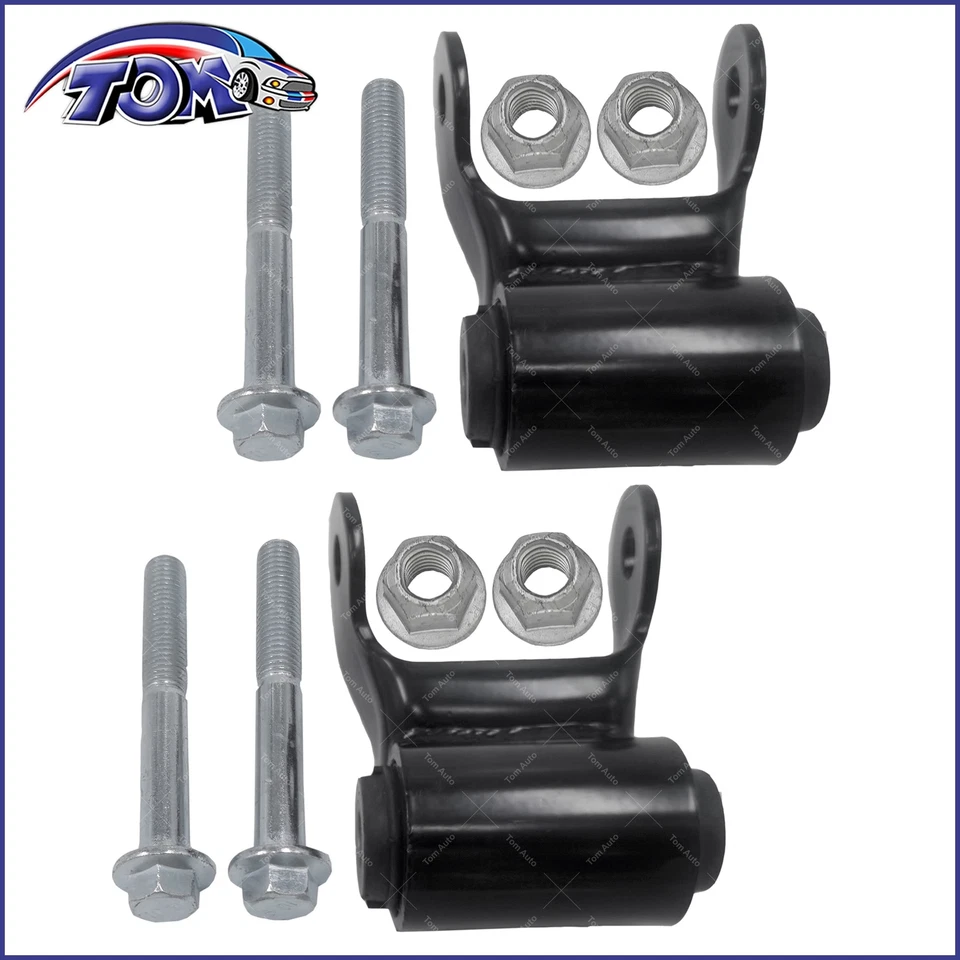 KIT DE 2 PIEZAS DE GRILLETES DE RESORTE DE HOJA TRASERA PARA CAMIÓN DODGE DURANGO 1998-2003 Foto 2 de 3