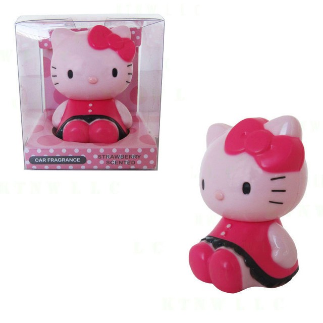 New Sanrio Hello Kitty Hot Pink Air Freshener Car Fragrance Strawberry
