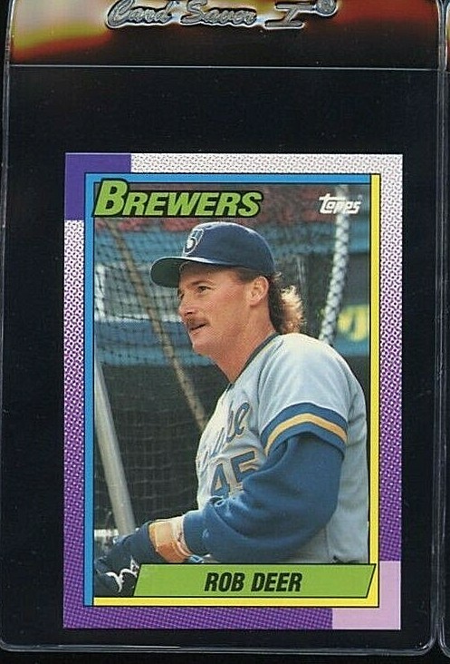 1990 TOPPS TIFFANY #615 ROB DEER MILWAUKEE BREWERS 