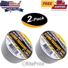 Heavy Duty Carton Sealing Brown Packing Tape Box Shipping 2" x 50 Yards (2 Pack)