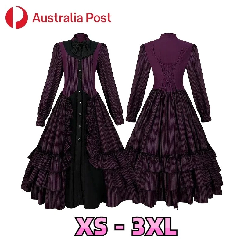 Medieval Renaissance Dress Gothic Ball Gown Victorian Cosplay Costume Halloween