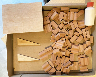 Kit Gioco Costruzioni Casetta casa mattoncini e tegole In Terracotta