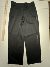 REEBOK Sweatpants Boys Medium S7 R3 Double Time Jogging BLACK Fleece Lined