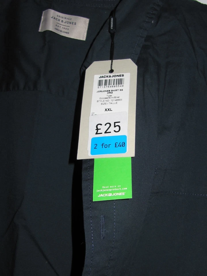 JACK & JONES DARK BLUE TOTAL ECLIPSE SLIM FIT SIZE XXL BNWT NEW WITH TAGS - Image 3 of 3