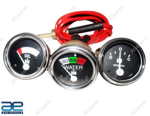 Oil Temp, Amp, Fuel & Tach Gauge Set For Farmall IH 460 560 660 – Gas Or Diesel