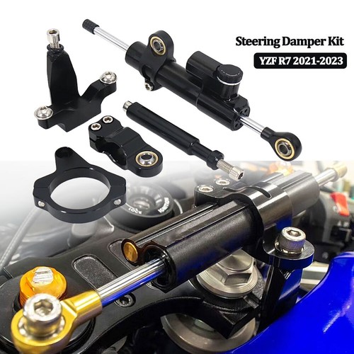 CNC Steering Damper Stabilizer Bracket Mounting Kit For Yamaha YZF R7 2021-2023 - Picture 1 of 20