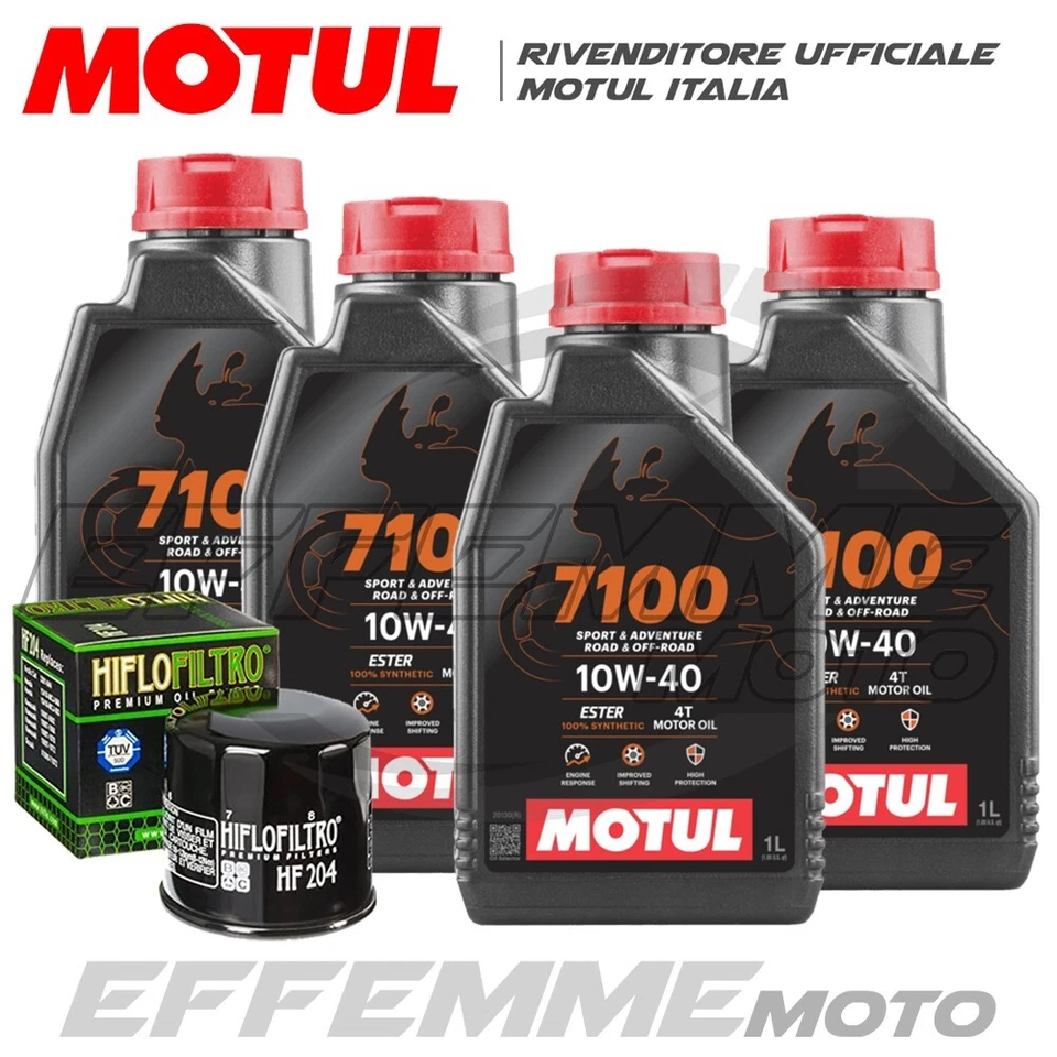 MOTUL + HIFLO Tagliando HONDA CBR 1000 RR 2004 2005 2006 2007 (MOTUL 7100 10W40 + Filtro olio)